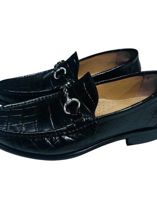 Johnston & Murphy Black Croc Horsebit Loafers 10.5M Quiet Luxury Classic main image 8
